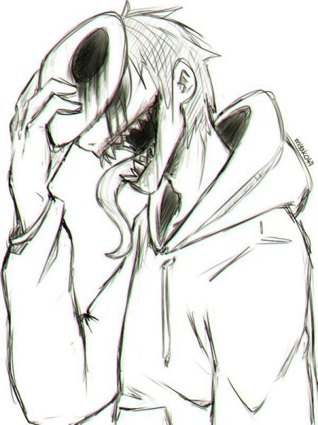 Раскраска крипипаста Джефф убийца