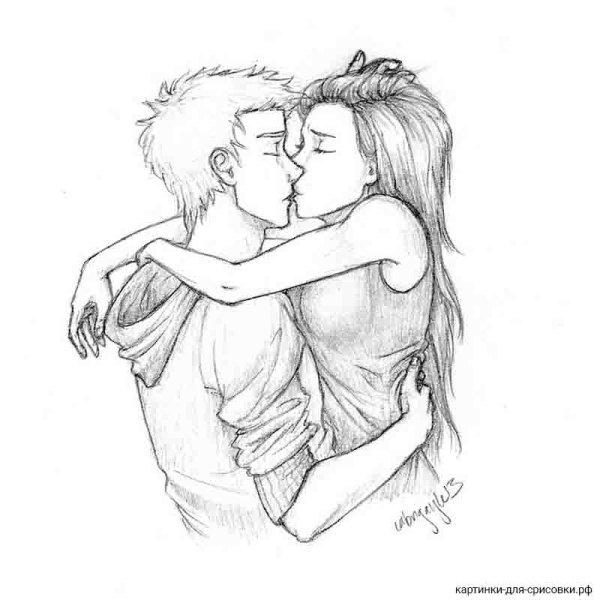 Влюбленные рисунок