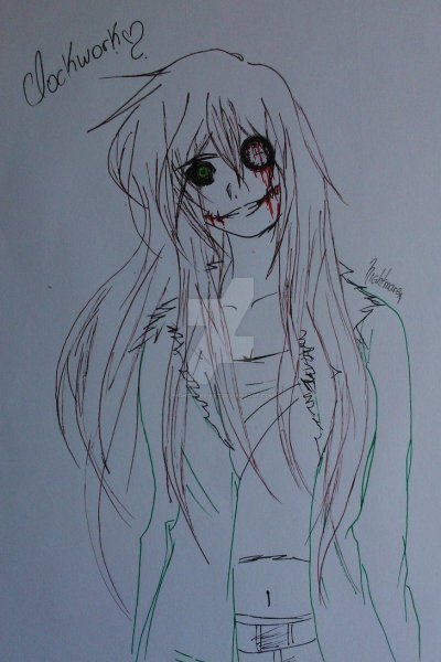 Раскраска крипипаста Джефф убийца