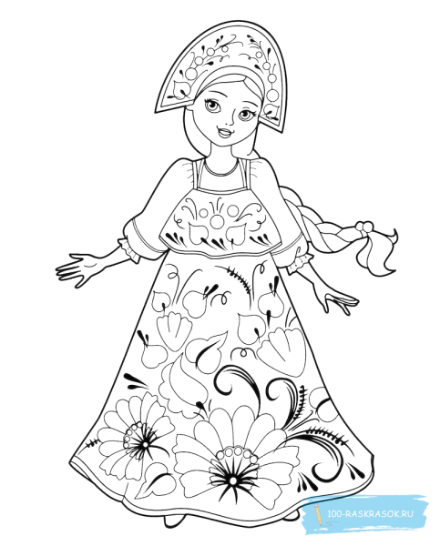 Рисование образа русской красавицы