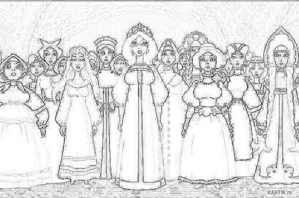 Портрет русской красавицы в кокошнике 4 класс