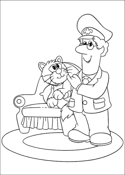 Почтальон Печкин раскраска