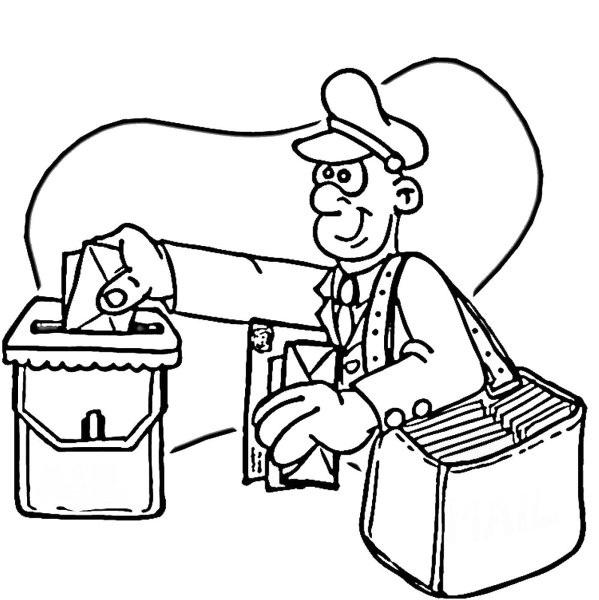 Рисование почтальон