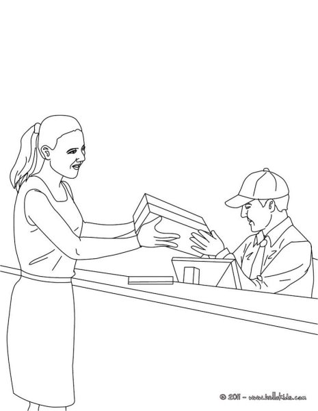 Почтальон рисование в старшей группе шаблон