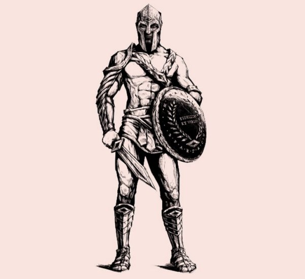 Контурные рисунки спартанцы