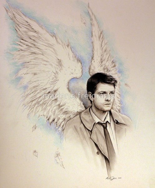 Кастиэль сверхъестественное рисунок