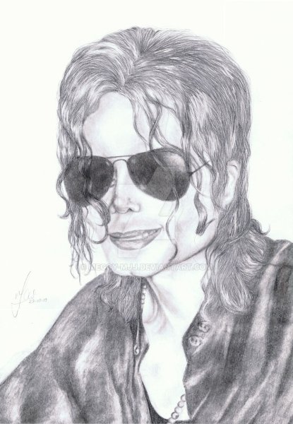Карандашный портрет Майкл Джексон