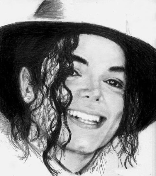 Майкл Джексон рисунок карандашом