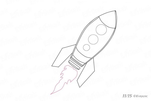 Ракета раскраска для малышей