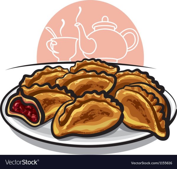 Пирожок нарисованный