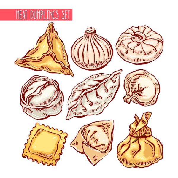 Хинкали вектор