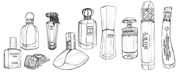 Раскраска флакон духов