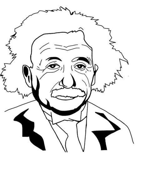 Альберт Эйнштейн рисунок карандашом