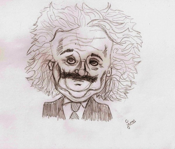 Портрет Эйнштейн Эйнштейн карандашом