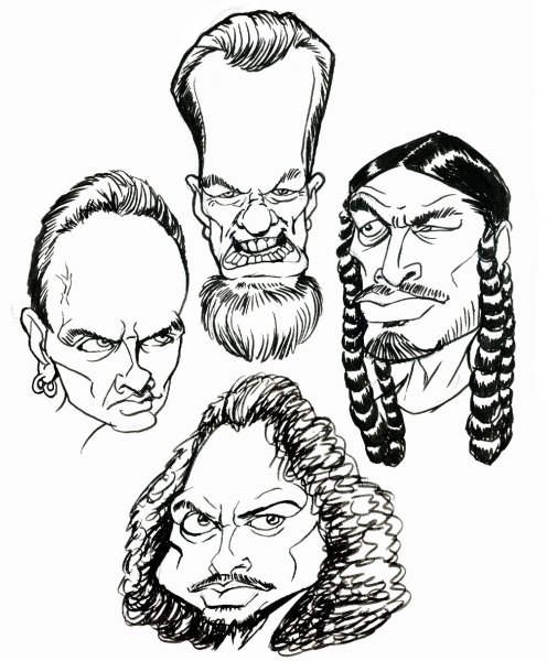 Карикатура на Металлику