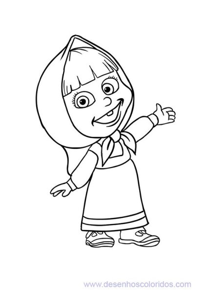 Маша и медведь рисунок карандашом