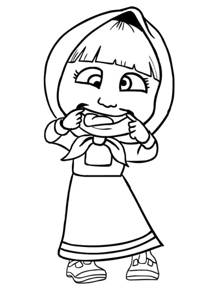 Маша из мультика Маша и медведь рисунок