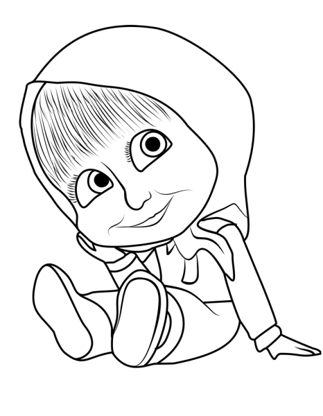 Раскраски для детей Маша