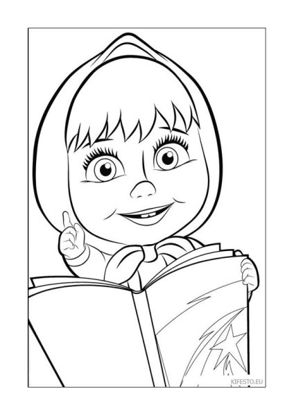 Раскраска Машенька