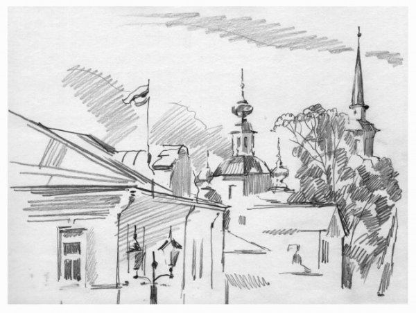 Вологодский пейзаж Графика