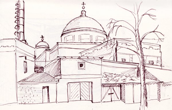 Зарисовки древнего города легко