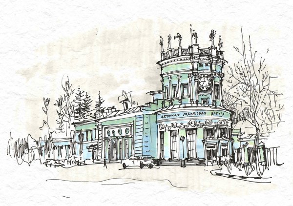 Ручная Графика город