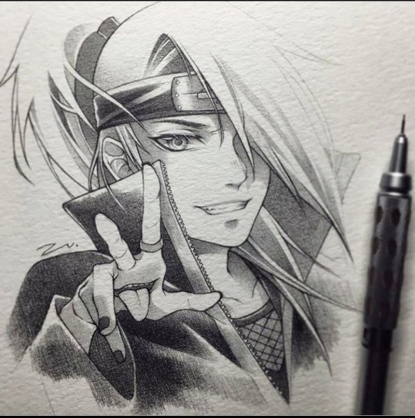 Скетч Наруто Дейдара