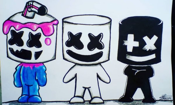 Нарисовать маршмеллоу