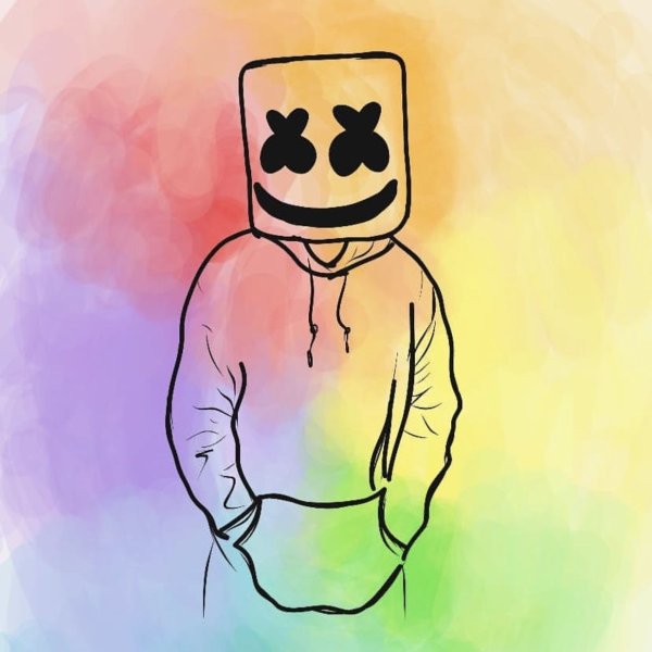 Рисунки для срисовки маршмеллоу