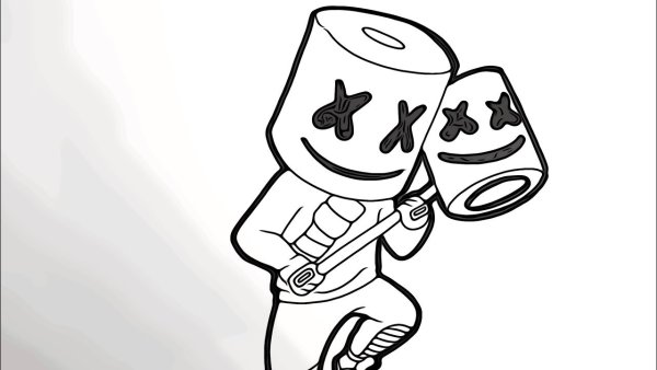 Раскраска маршмеллоу