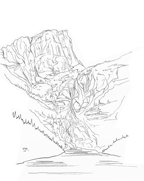 Горы рисунок