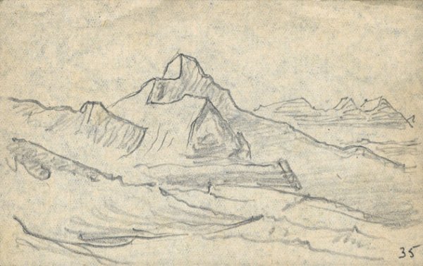 Горные вершины Лермонтов иллюстрация