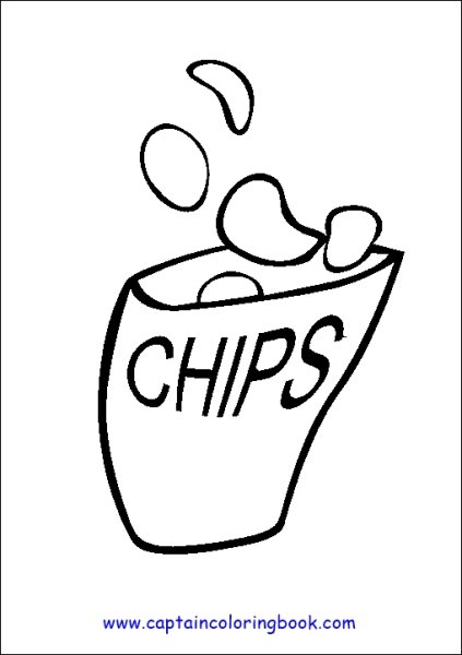 Раскраска чипсы