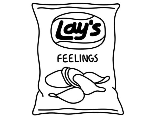 Чипсы раскраска для детей