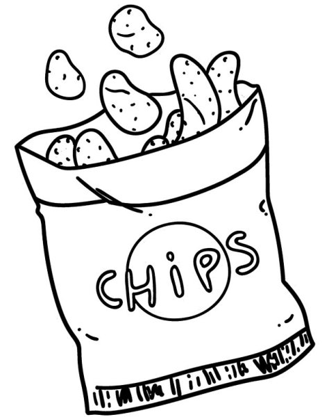Раскраска чипсы