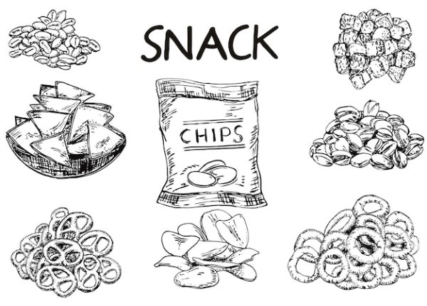 Раскраска чипсы