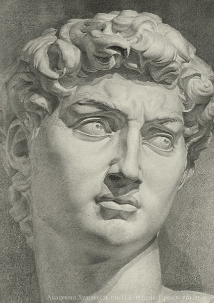 Микеланджело Давид набросок