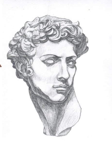 Гипсовая голова Аполлона Академический