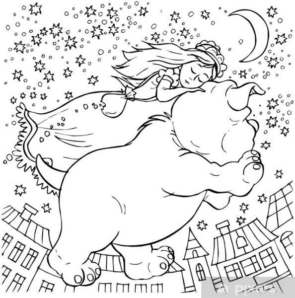 Раскраска огниво Андерсен