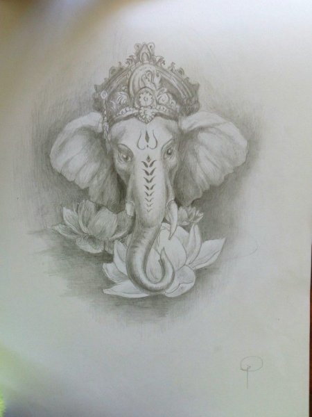 Бог древней Индии Ганеша бок