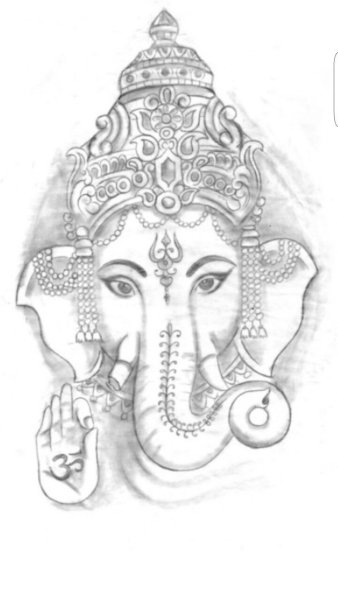 Бог Индии Ганеша рисунок