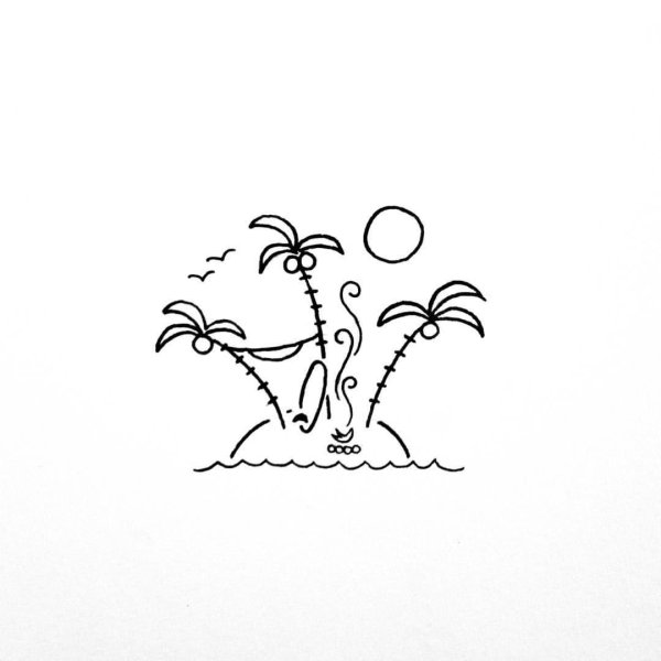 Маленькие рисунки для срисовки черной ручкой