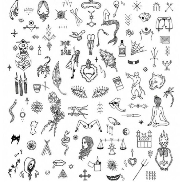 Эскизы маленьких тату