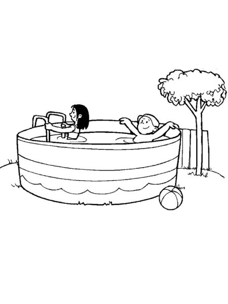 Раскраска бассейн