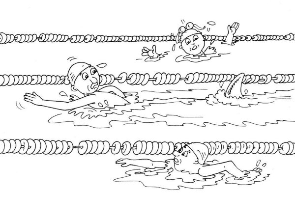 Раскраска безопасность на воде для детей летом