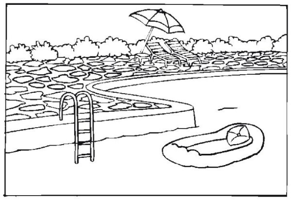 Раскраска бассейн