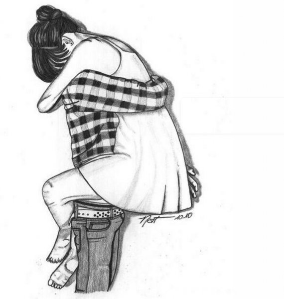 Скучающая девушка рисунок карандашом