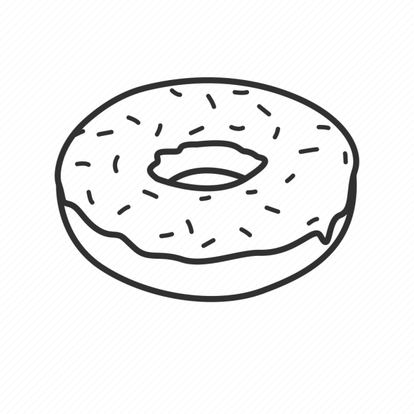 Пончик чёрно белый