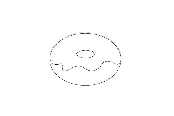 Как нарисовать пончик поэтапно