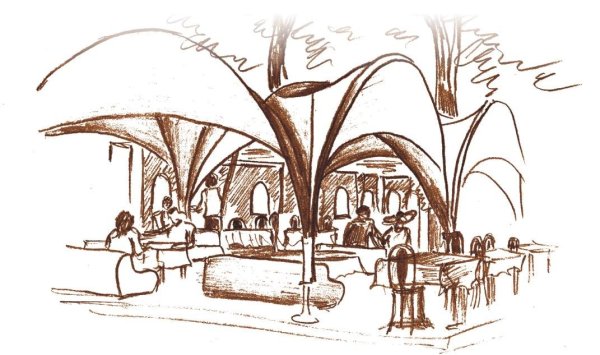 Рисунки в кафе бар